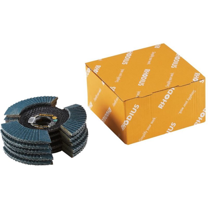 Rhodius VISION PRO disque Flap / Ø 125 x 22,23 mm Longueur grain 60 obliquement