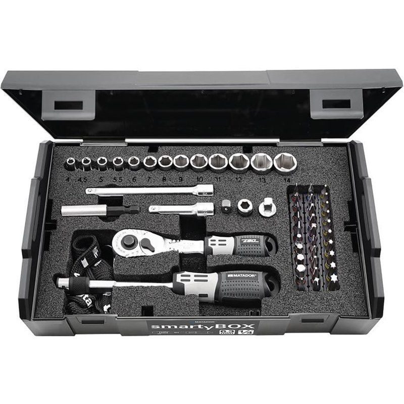 STC Key Set SmartyBox Sun, 52-PC., 1/4: 4-14 mm + Bords Set