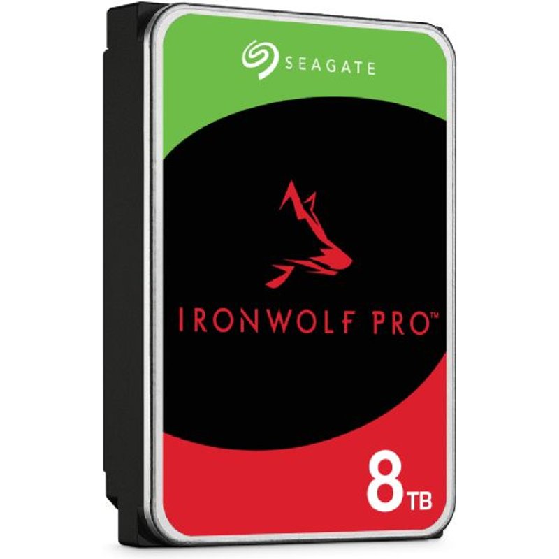 Seagate IronWolf Pro ST8000NT001 - Disque dur - 8 To - interne - 3.5" - SATA 6Gb/s - 7200 tours/min - mémoire tampon : 256 Mo - avec 3 ans de Seagate Rescue Data Recovery