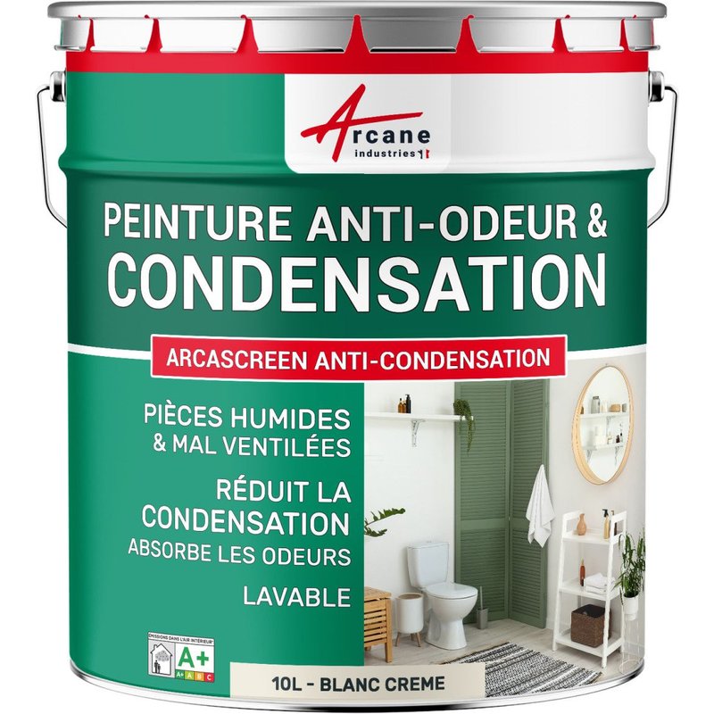 Peinture anti condensation anti odeur moisissure Blanc Crème 10 L
