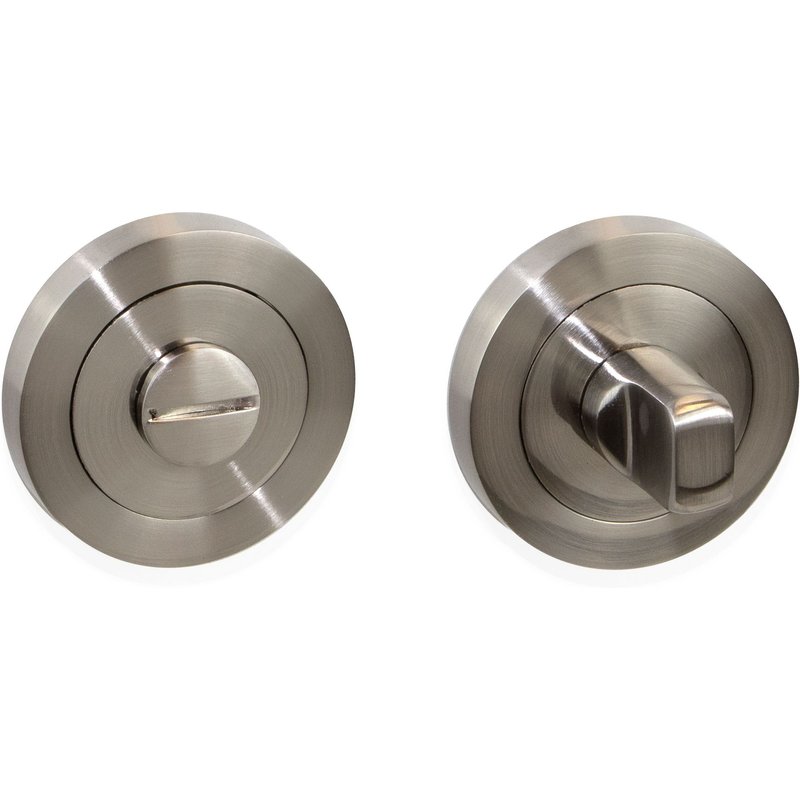 Emuca Jeu rosace de condamnation avec rosace ronde pour porte intérieur, diamètre 35 mm, zamak, noir, 5 un.