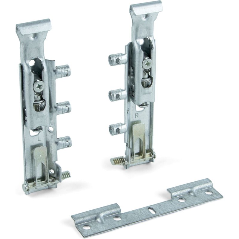 Emuca Ferrure de suspension invisible pour modules hauts Levelup1 avec pletine, Zingué, Acier, 5 ut.