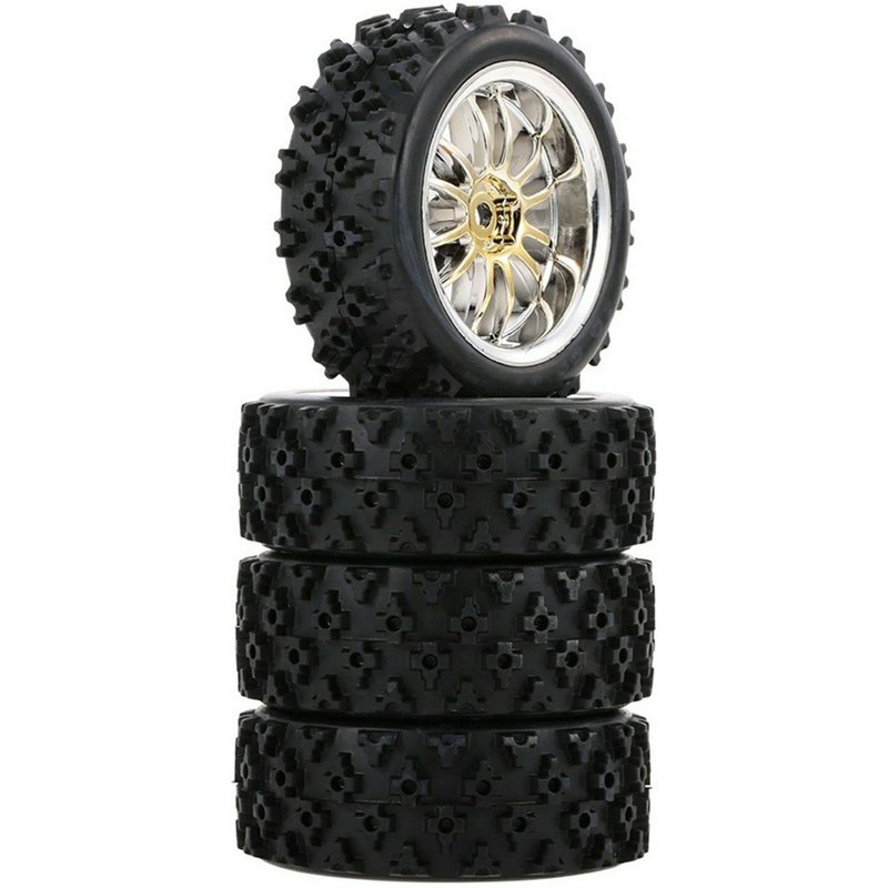 Pneus en caoutchouc pour voiture de course hors route 1:10, 4 pièces/ensemble, jante de roue tout-terrain, étoile Word, fleur f¿tale, pour 1:10, accessoires