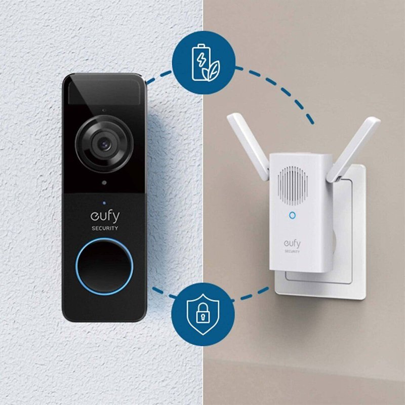 Caméra de sécurité Eufy Battery Doorbell Slim 1080p Black