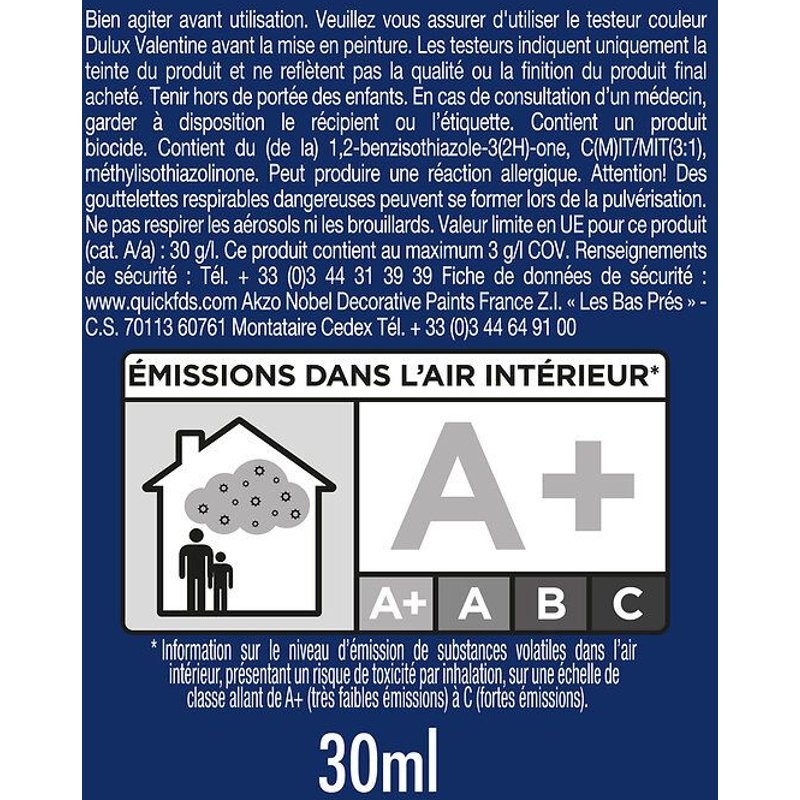 Testeur Peinture Dulux Valentine Poivre 0,03L