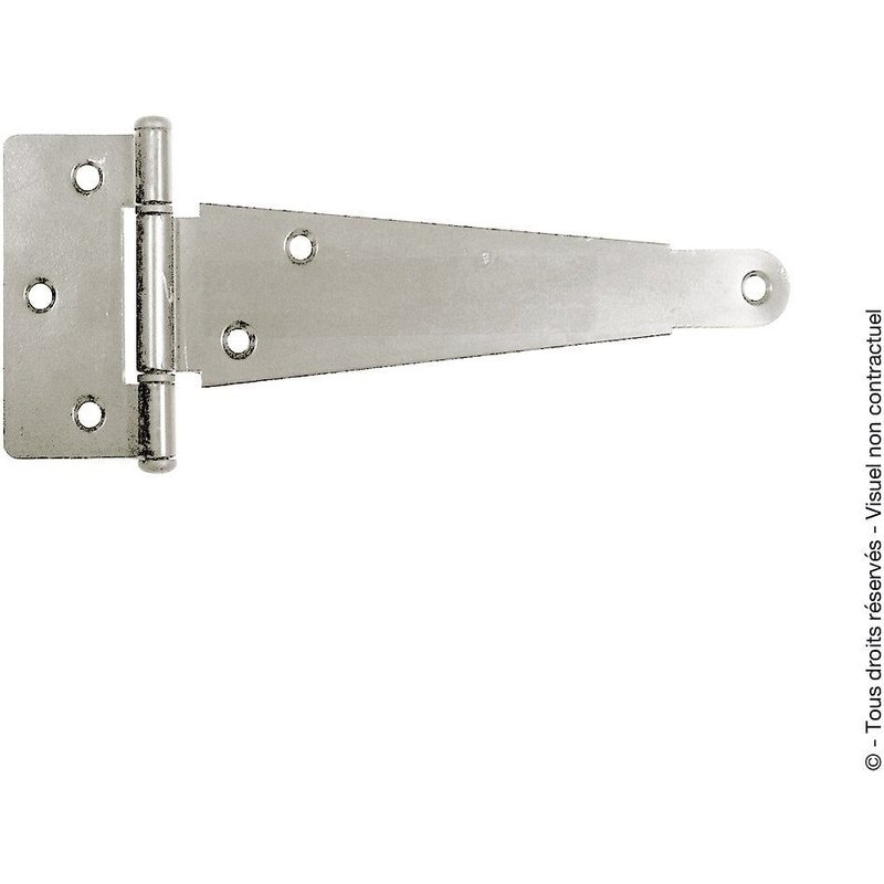 PENTURE ANGLAIS L300 AXECOMPOSIT ZINGBLC acier zingué, H.7 x L.34 x P.9.5 mm