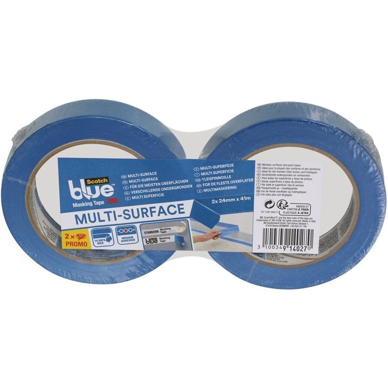 3M SCOTCH BLUE LOT DE 2 ROULEAUX 3100349140270 MULTI-SURFACES ADHESIF PEINTURE PROTECTION PRO BRICOLAGE AUTO MOTO ART COMASOUND KARTEL CSK ONLINE