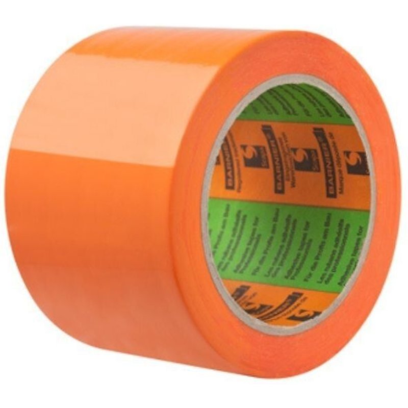 Ruban adhésif PVC orange 75mm x 33 mètres Barnier