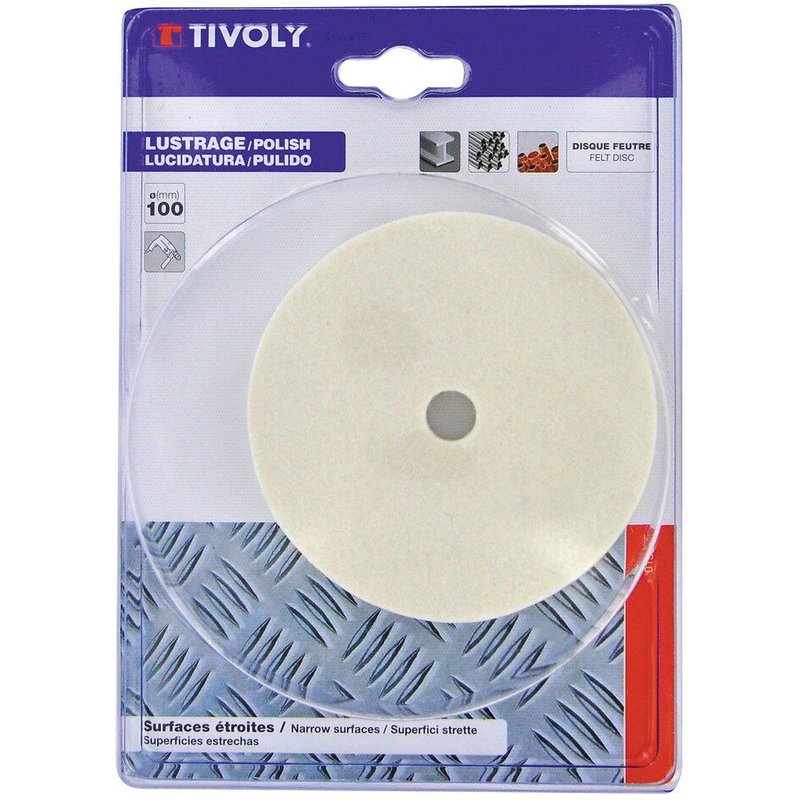 Disque feutre à polir pour multimatière TIVOLY, Diam.100 mm