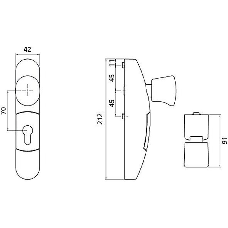 En3300-05-0a bouton debrayable pe en 3300 noir