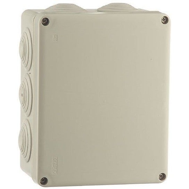 Boite étanche carrée IP55 dim.210x170x80mm 10 entrées DEBFLEX