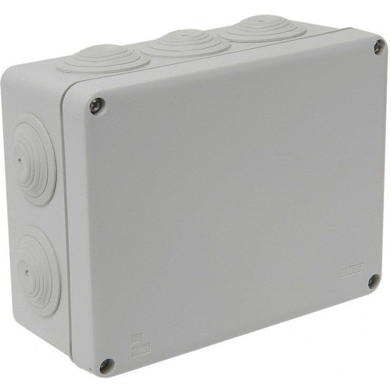 Boite étanche carrée IP55 dim.170x140x70mm 10 entrées DEBFLEX