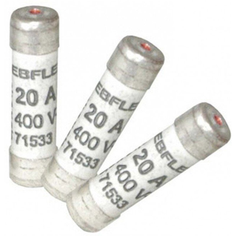 Debflex lot de 3 fusibles 8,5x31,5 20 a