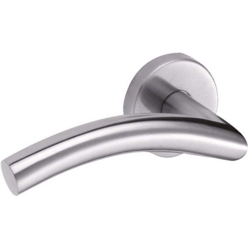 Poignées cintrées sur rosaces rondes - inox 202 - LC VACHETTE