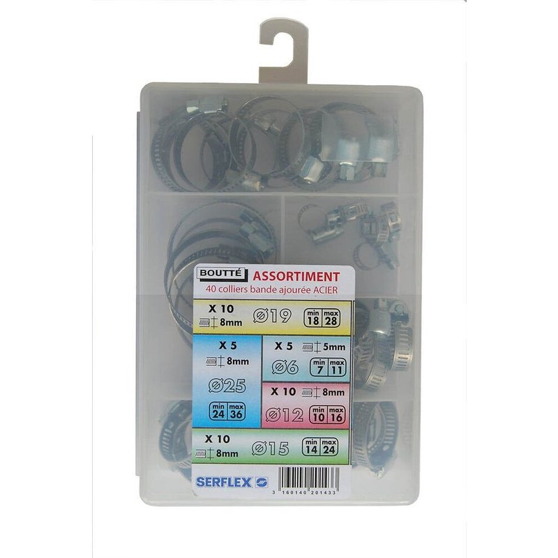 Lot de 40 colliers bande ajourée BOUTTE