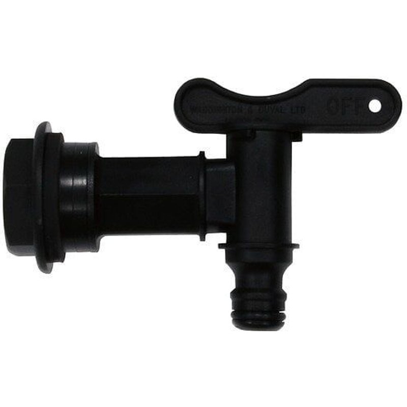 Boutté 2180354 RCPR Robinet de cuve plastique PEHD 1/4 tour Nez automatique Noir