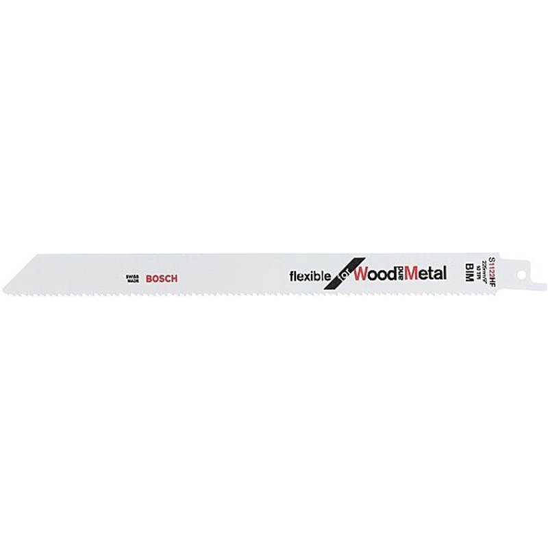 Bosch Lame de scie sabre S 1122 HF Flexible for Wood and Metal 25 pièces
