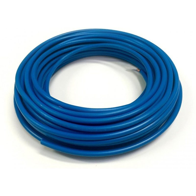 Fil électrique 2.5 mm² h07vu, en couronne de 10M bleu