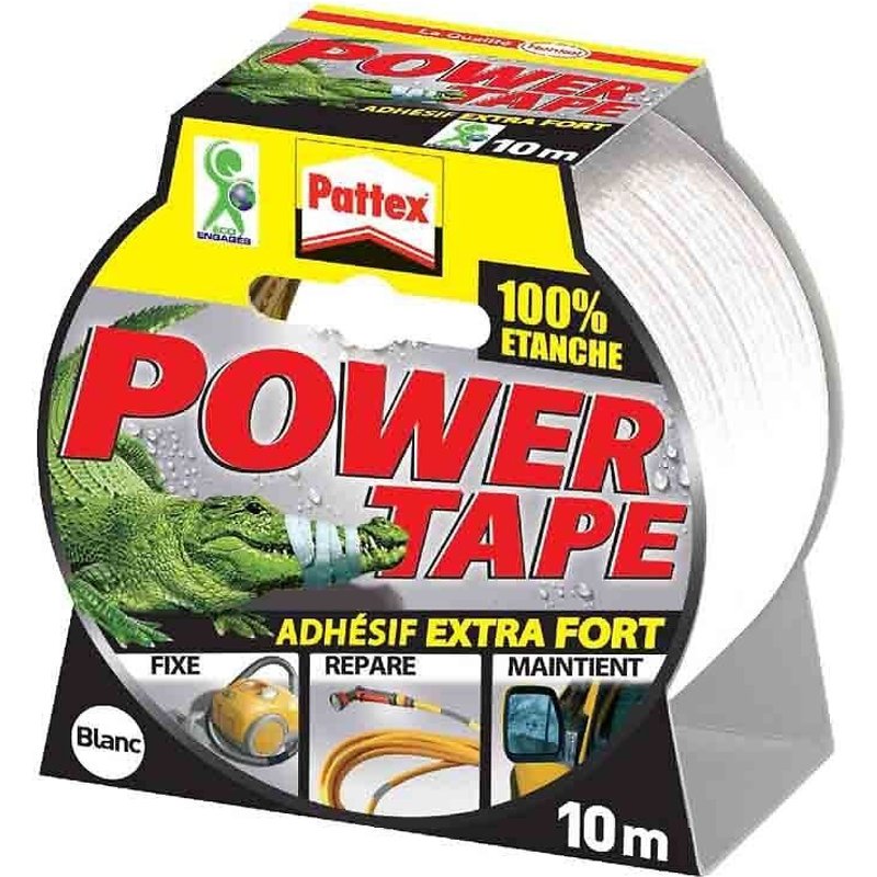 Adhésif Réparation PATTEX Power Tape Blanc 10m