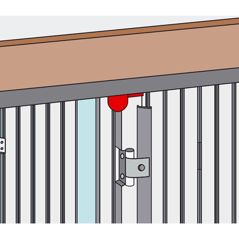 Butée persiennes à visser haut acier noir pré-peint