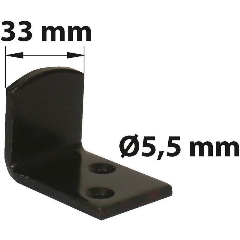 Butée de fermeture acier prépeint, H.35 x L.30 x P.45 mm