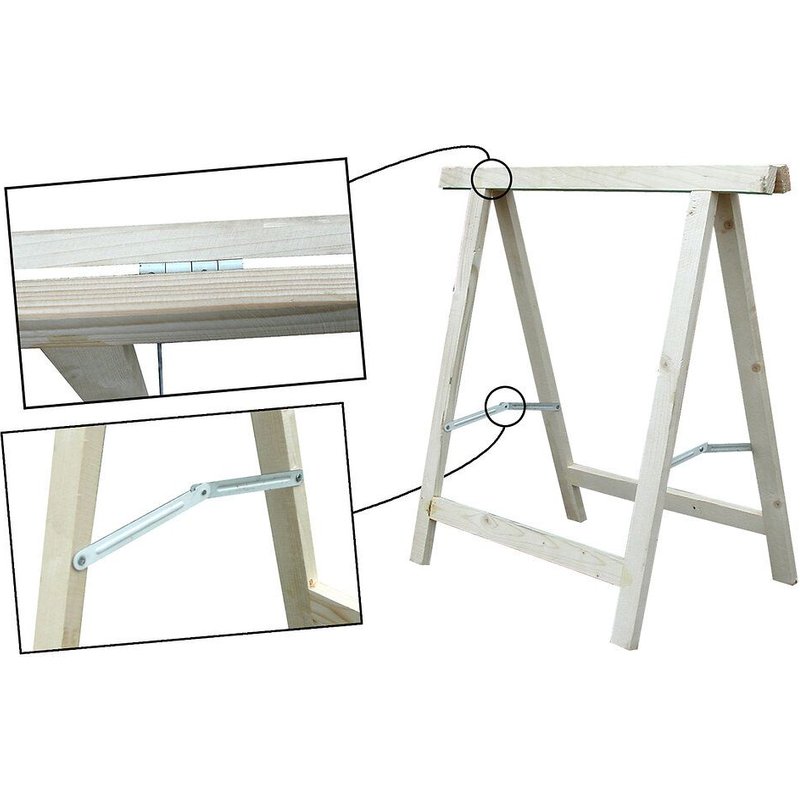 Treteau Bois 75X75Cm Pin Traite