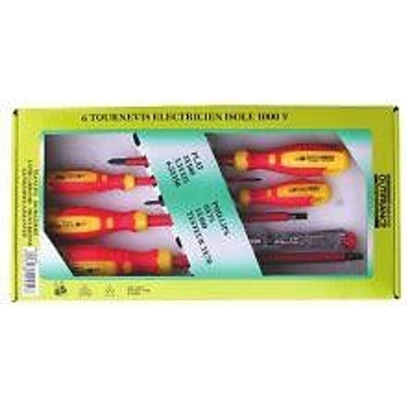 Jeu de 6 tournevis 1000 Volt