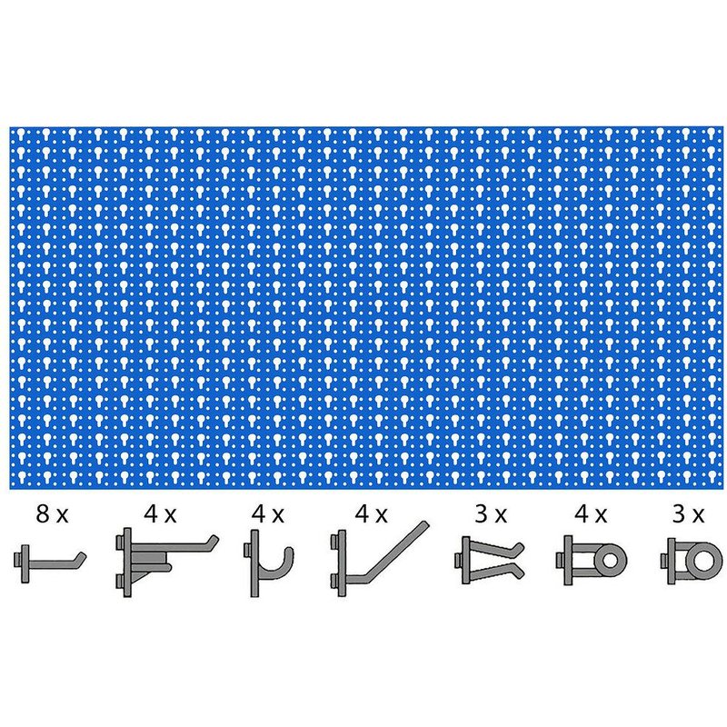 Panneau Mural Perfore 1000x500 MM et Accessoires - Outifrance 0015043