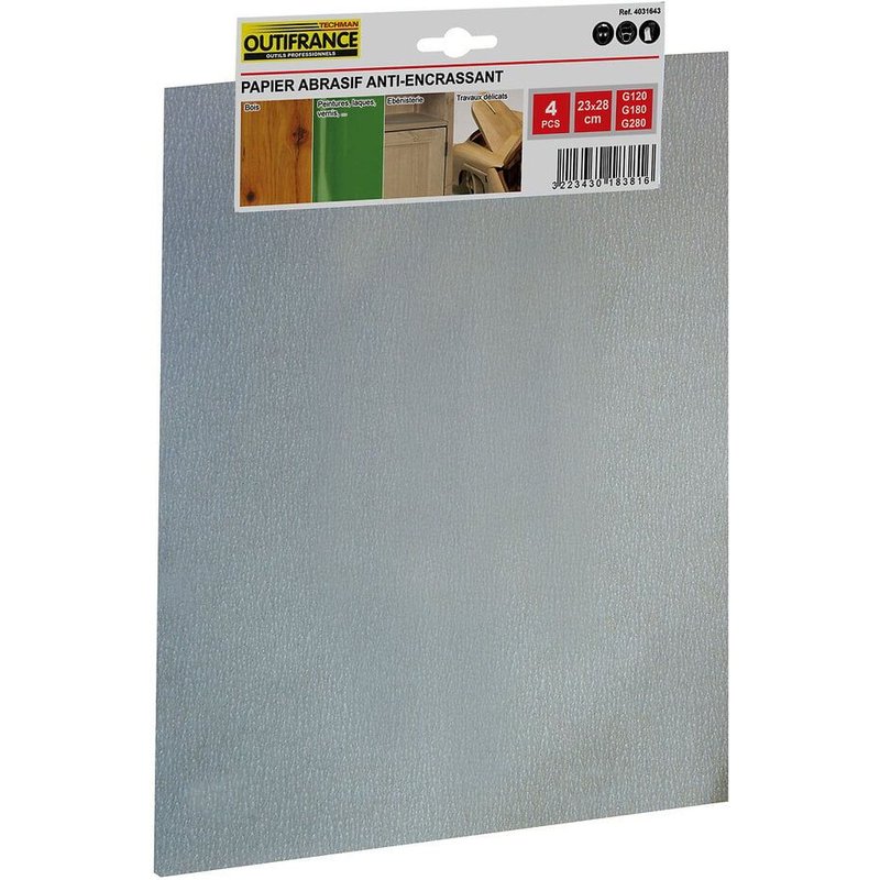 Papier anti-encrassant 23x28 cm gr.120 - Lot de 4 feuilles