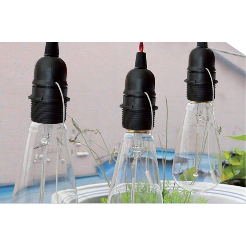 Douille TIBELEC E27 Blanche PET 1/2 Filetée & Interrupteur à Tirette