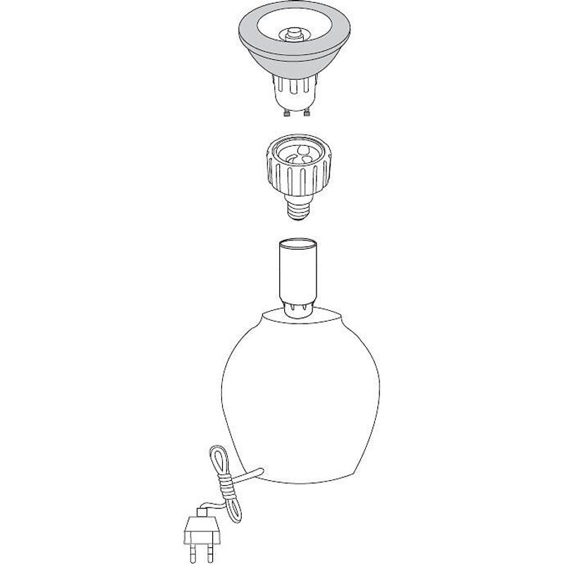 Transformateur de Douille TIBELEC E27 en GU10