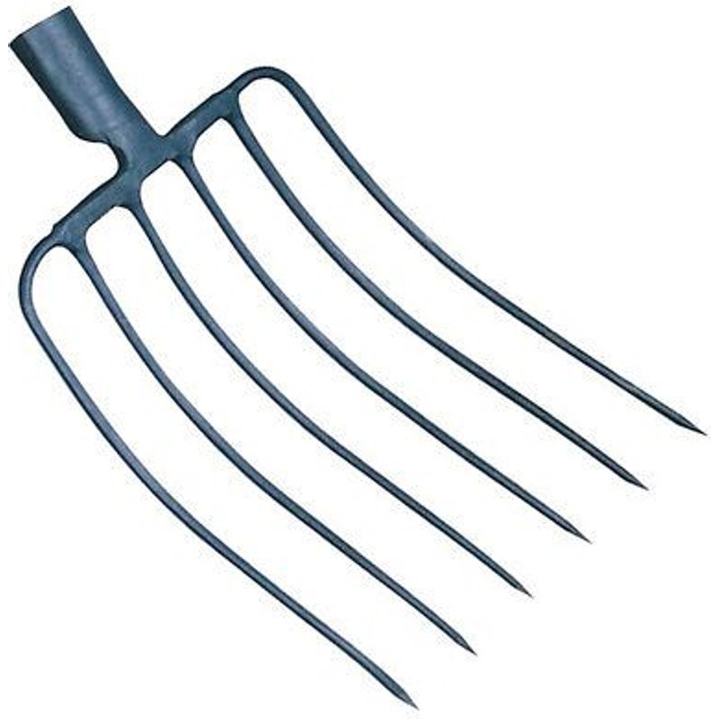 Fourche à ensilage 6 dents manche pomme