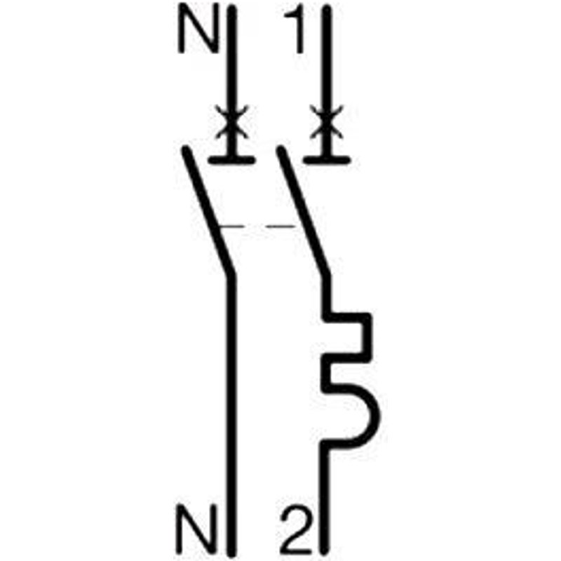 Hager MJT740 Disjoncteur 1P+N 40A courbe C 4,5-6kA
