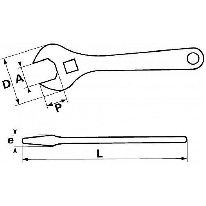 CLE A MOLETTE 6" SAM - 54-C6