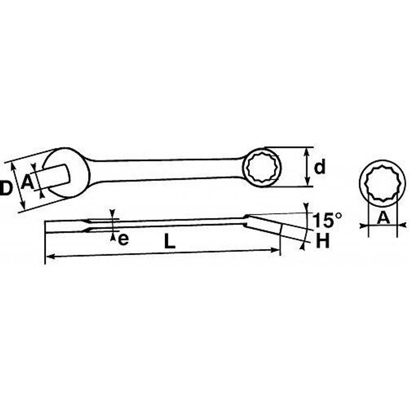CLE MIXTE A CLIQUET 8 MM SAM - 50-C-8