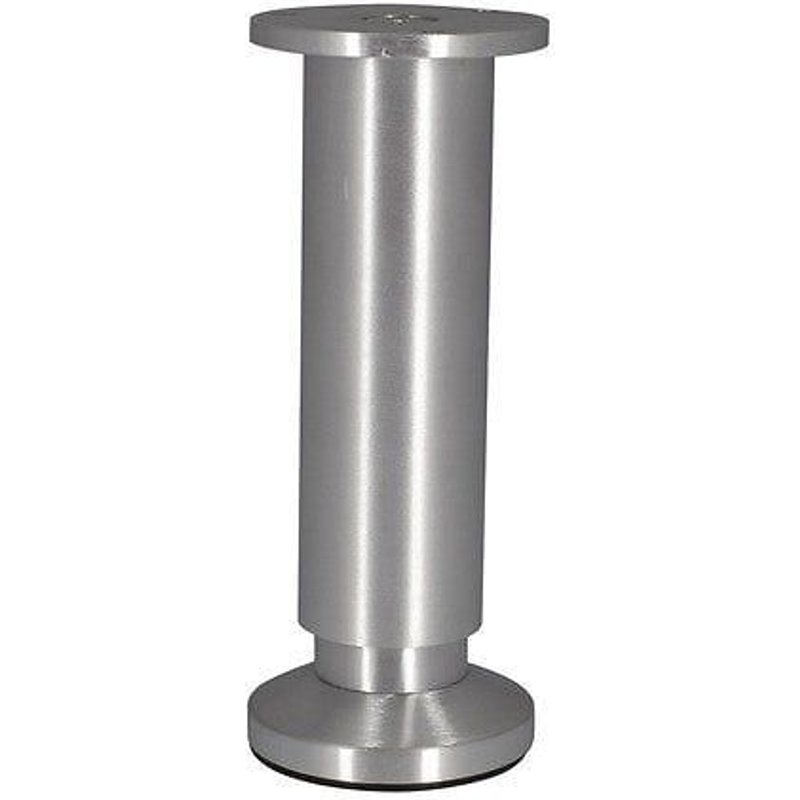 Pied de meuble - en aluminium brossé - rond 38 mm - réglable - 150 mm BRICOZOR