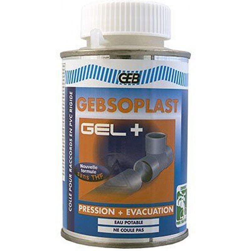 Colle PVC - canalisation - raccords sous pression - 1 L - Gebsoplast Plus GEB