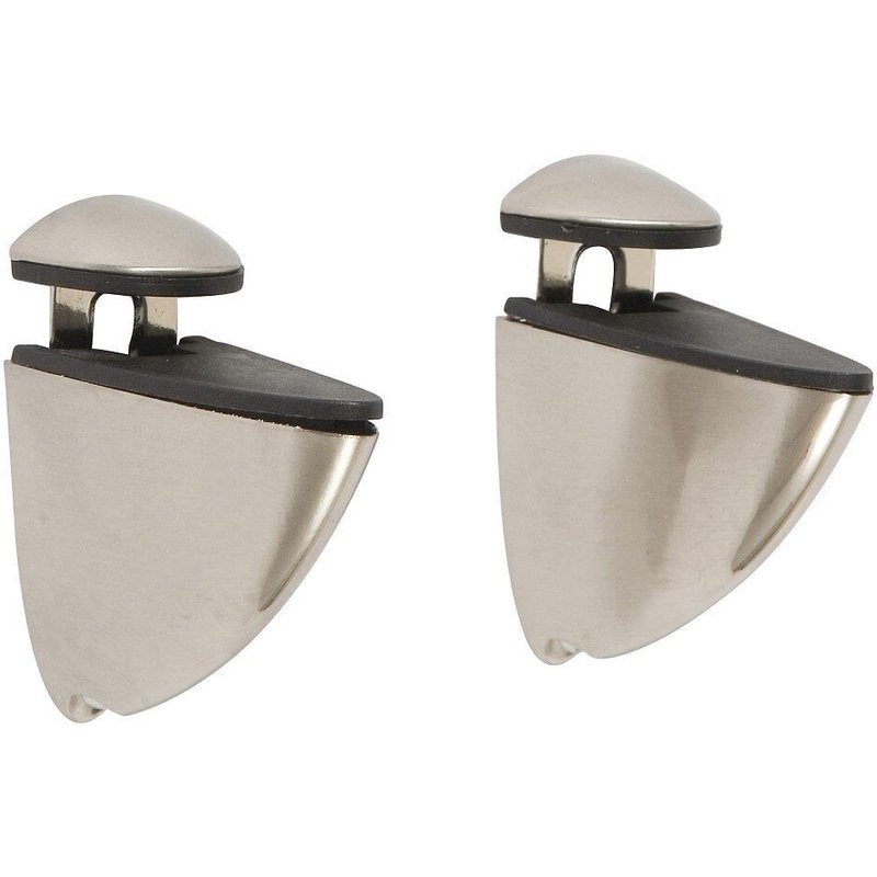 Lot de 2 équerres pince Pince zamak mat gris, H.5.5 x P.5.5 cm