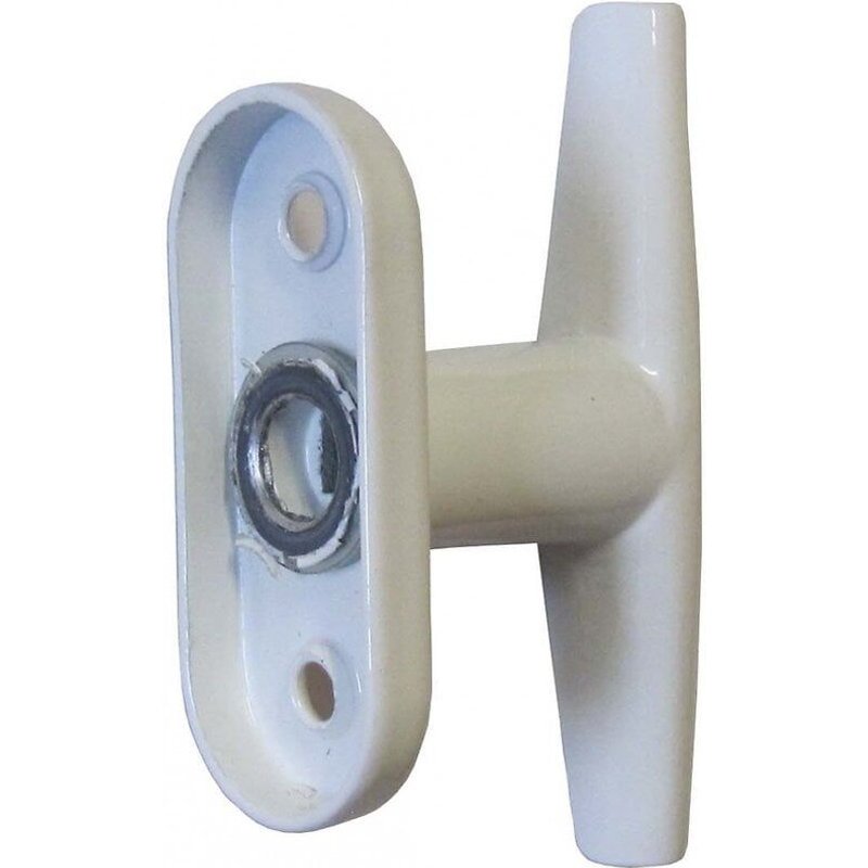 Crémone Anémone, aluminium époxy blanc