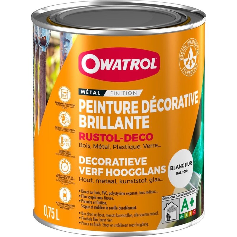 Anti-rouille Rustol - gris poussière - 0.75 L