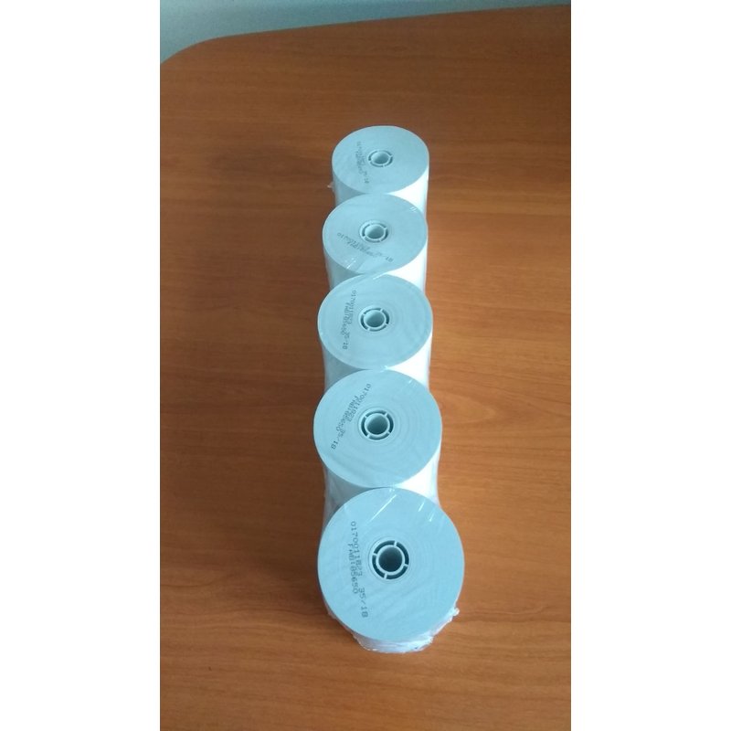 ROULEAU DE PAPIER POUR IMPRIMANTE THERMIQUE 80X80X12 MM PACK 5 UNITÉS