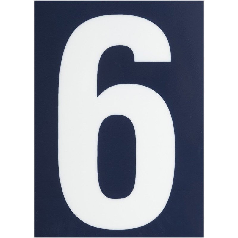 Chiffre 6 en plastique