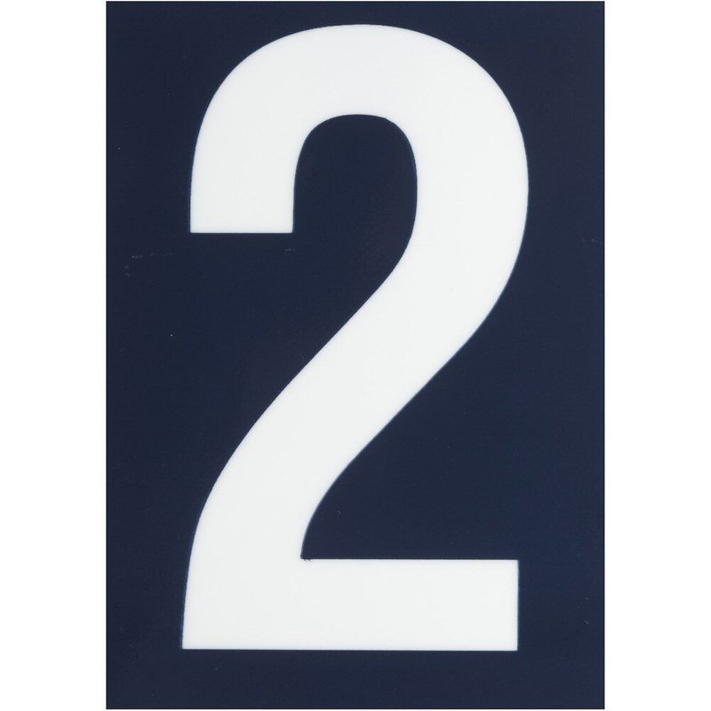 Chiffre 2 en plastique