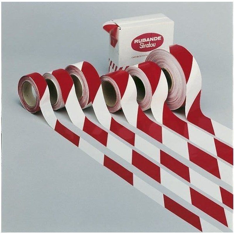 Ruban 100 M En Plastique rouge/blanc