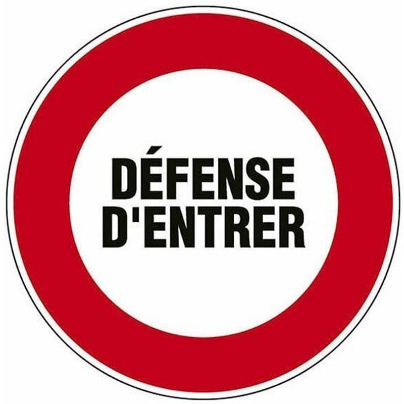 Disque - défense d'entrer - D: 180 mm
