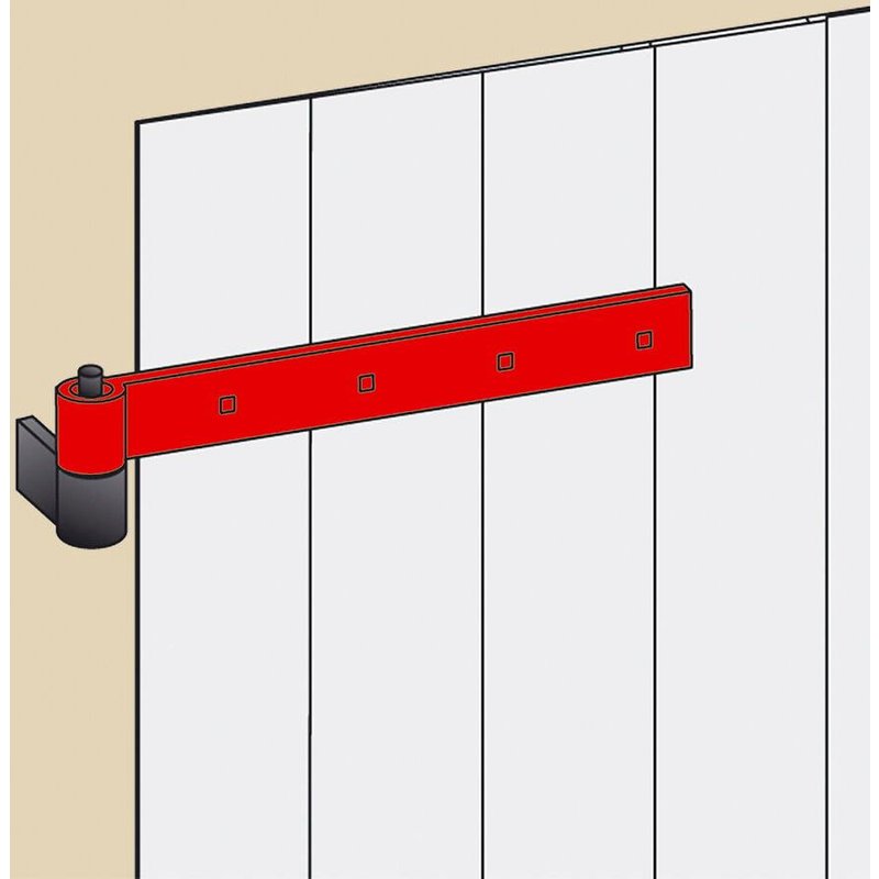 Penture acier prépeint, H.35 x L.300 x P.23 mm