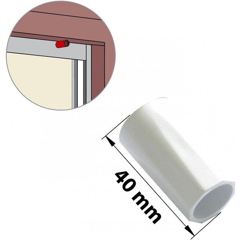 Lot de 2 butées de lame finale composite plastifié, H.25 x L.25 x P.40 mm