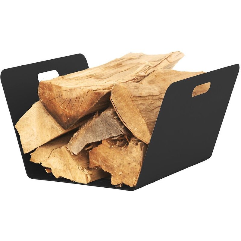 Mur à bûches Range-bûches acier Pratik noir - PAR249C13