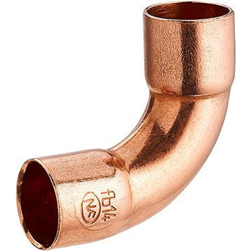 Courbe cuivre à souder 90° grand rayon double femelle égal ø18 NOYON & THIEBAULT