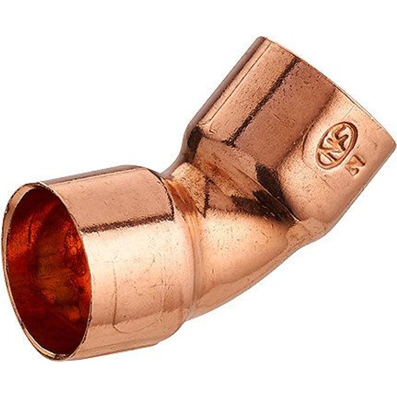 Coude cuivre à souder 45° double femelle égal ø12 NOYON & THIEBAULT
